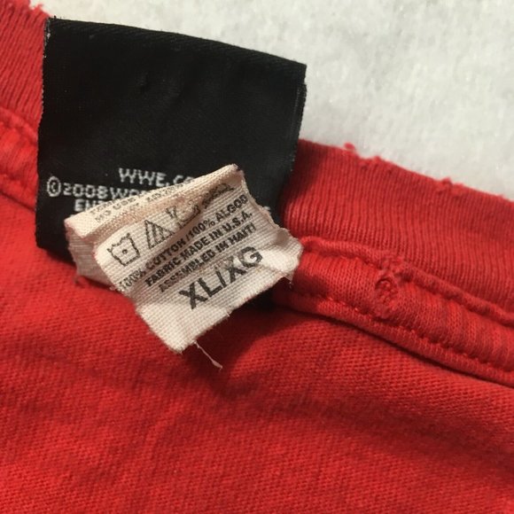 Vintage 2000's WWE Authentic John Cena XL RED T-Shirt distressed - Picture 8 of 10